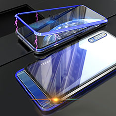 Funda Bumper Lujo Marco de Aluminio Espejo Carcasa para Huawei Honor Magic 2 Azul