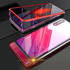 Funda Bumper Lujo Marco de Aluminio Espejo Carcasa para Huawei Honor Magic 2 Rojo