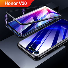 Funda Bumper Lujo Marco de Aluminio Espejo Carcasa para Huawei Honor V20 Negro