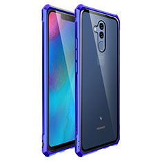 Funda Bumper Lujo Marco de Aluminio Espejo Carcasa para Huawei Mate 20 Lite Azul