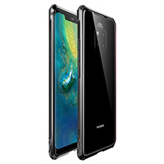 Funda Bumper Lujo Marco de Aluminio Espejo Carcasa para Huawei Mate 20 Pro Negro