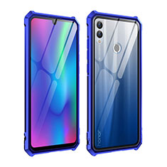 Funda Bumper Lujo Marco de Aluminio Espejo Carcasa para Huawei P Smart (2019) Azul