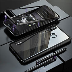 Funda Bumper Lujo Marco de Aluminio Espejo Carcasa para Huawei P30 Lite Negro