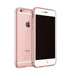 Funda Bumper Lujo Marco de Aluminio para Apple iPhone 6S Plus Oro Rosa