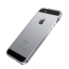 Funda Bumper Lujo Marco de Aluminio para Apple iPhone SE Gris