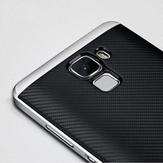 Funda Bumper Lujo Marco de Aluminio para Huawei Honor 7 Dual SIM Negro