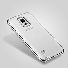 Funda Bumper Lujo Marco de Aluminio para Samsung Galaxy Note 4 Duos N9100 Dual SIM Plata