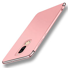 Funda Bumper Lujo Marco de Metal y Plastico Carcasa con Anillo de dedo Soporte A01 para Huawei G10 Oro Rosa