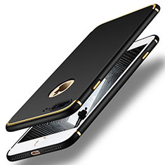 Funda Bumper Lujo Marco de Metal y Plastico F02 para Apple iPhone 7 Plus Negro