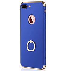 Funda Bumper Lujo Marco de Metal y Plastico F04 para Apple iPhone 7 Plus Azul