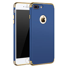 Funda Bumper Lujo Marco de Metal y Plastico F05 para Apple iPhone 8 Plus Azul