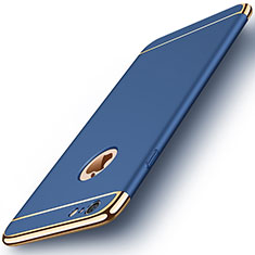Funda Bumper Lujo Marco de Metal y Plastico M01 para Apple iPhone 6 Plus Azul