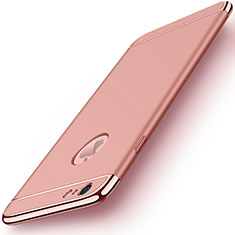 Funda Bumper Lujo Marco de Metal y Plastico M01 para Apple iPhone 6 Plus Oro Rosa
