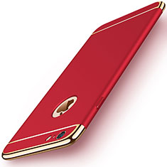 Funda Bumper Lujo Marco de Metal y Plastico M01 para Apple iPhone 6 Plus Rojo
