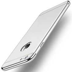 Funda Bumper Lujo Marco de Metal y Plastico M01 para Apple iPhone 6S Plus Plata