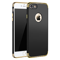 Funda Bumper Lujo Marco de Metal y Plastico M01 para Apple iPhone SE (2020) Negro