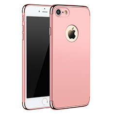 Funda Bumper Lujo Marco de Metal y Plastico M01 para Apple iPhone SE (2020) Oro Rosa