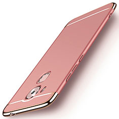 Funda Bumper Lujo Marco de Metal y Plastico M01 para Huawei G9 Plus Oro Rosa
