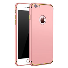 Funda Bumper Lujo Marco de Metal y Plastico M02 para Apple iPhone 6 Oro Rosa