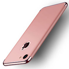 Funda Bumper Lujo Marco de Metal y Plastico M02 para Apple iPhone 7 Oro Rosa