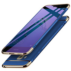Funda Bumper Lujo Marco de Metal y Plastico M02 para Huawei G9 Plus Azul