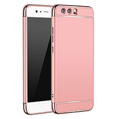 Funda Bumper Lujo Marco de Metal y Plastico M02 para Huawei P10 Oro Rosa