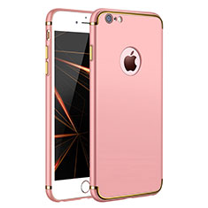 Funda Bumper Lujo Marco de Metal y Plastico para Apple iPhone 6 Plus Oro Rosa