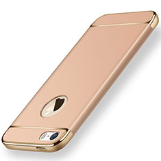 Funda Bumper Lujo Marco de Metal y Plastico para Apple iPhone SE Oro