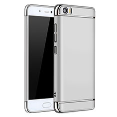 Funda Bumper Lujo Marco de Metal y Plastico para Xiaomi Mi 5 Plata