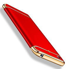 Funda Bumper Lujo Marco de Metal y Plastico para Xiaomi Mi 5S 4G Rojo
