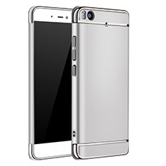 Funda Bumper Lujo Marco de Metal y Plastico para Xiaomi Mi 5S Plata