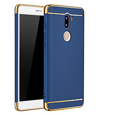 Funda Bumper Lujo Marco de Metal y Plastico para Xiaomi Mi 5S Plus Azul