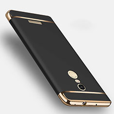 Funda Bumper Lujo Marco de Metal y Plastico para Xiaomi Redmi Note 3 MediaTek Negro