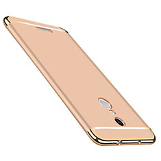 Funda Bumper Lujo Marco de Metal y Plastico para Xiaomi Redmi Note 3 MediaTek Oro