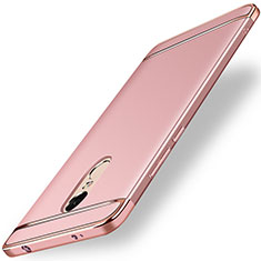 Funda Bumper Lujo Marco de Metal y Plastico para Xiaomi Redmi Note 4X Oro Rosa