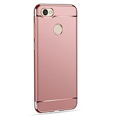 Funda Bumper Lujo Marco de Metal y Plastico para Xiaomi Redmi Note 5A Prime Oro Rosa