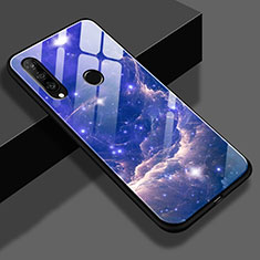 Funda Bumper Silicona Espejo Estrellado Carcasa S01 para Huawei P30 Lite Azul