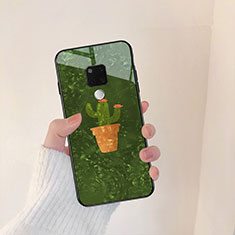 Funda Bumper Silicona Espejo Flores Carcasa para Huawei Mate 20 Verde