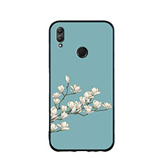 Funda Bumper Silicona Espejo Flores Carcasa S02 para Huawei Honor 10 Lite Cian