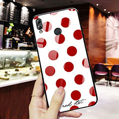 Funda Bumper Silicona Espejo Patron de Moda Carcasa para Huawei Honor 8X Rojo