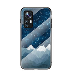 Funda Bumper Silicona Gel Espejo Estrellado Carcasa para Xiaomi Mi 12X 5G Azul