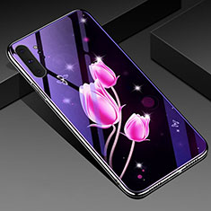 Funda Bumper Silicona Gel Espejo Flores Carcasa K01 para Samsung Galaxy Note 10 Plus Rosa
