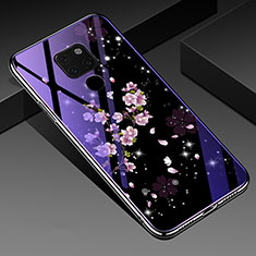 Funda Bumper Silicona Gel Espejo Flores Carcasa para Huawei Mate 20 X 5G Multicolor