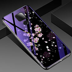 Funda Bumper Silicona Gel Espejo Flores Carcasa para Huawei Nova 5i Pro Multicolor