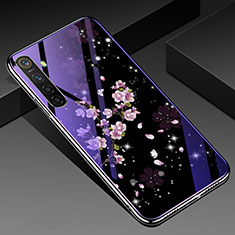 Funda Bumper Silicona Gel Espejo Flores Carcasa para Oppo K5 Multicolor