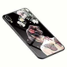 Funda Bumper Silicona Gel Espejo Flores Carcasa S01 para Huawei Nova 3e Vistoso