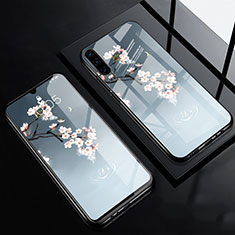 Funda Bumper Silicona Gel Espejo Patron de Moda Carcasa F01 para Huawei P30 Gris