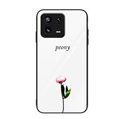 Funda Bumper Silicona Gel Espejo Patron de Moda Carcasa JM1 para Xiaomi Mi 13 5G Blanco