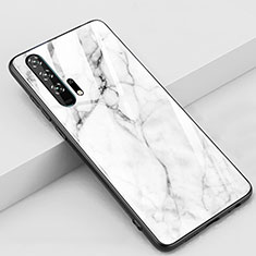 Funda Bumper Silicona Gel Espejo Patron de Moda Carcasa K01 para Huawei Honor 20 Pro Blanco