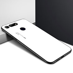 Funda Bumper Silicona Gel Espejo Patron de Moda Carcasa K01 para Huawei Honor View 20 Blanco